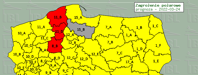 Polska mapa zagrozenia pożarowego